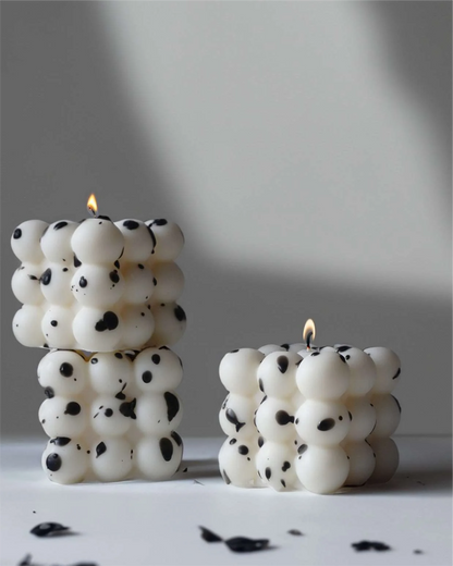 Bubble Cube Scented Candle - Stylish Soy Wax Decor