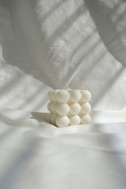 Bubble Cube Scented Candle - Stylish Soy Wax Decor